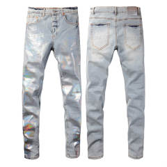 #9005 1:1 PURPLE BRΑND Light Indigo Denim Jeans