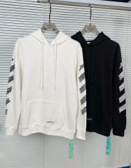 OW Pencil Logo Hoodie Black White