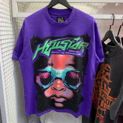 1:1 Hellstar Studios True Future Short Sleeve Tee Shirt Purple