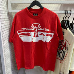 Hellstar Studios Jesus Cross Short Sleeve Tee Shirt Red