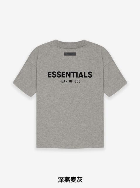 Fear of God FOG Black Flocking Print T-Shirt Tee (Gray Black)