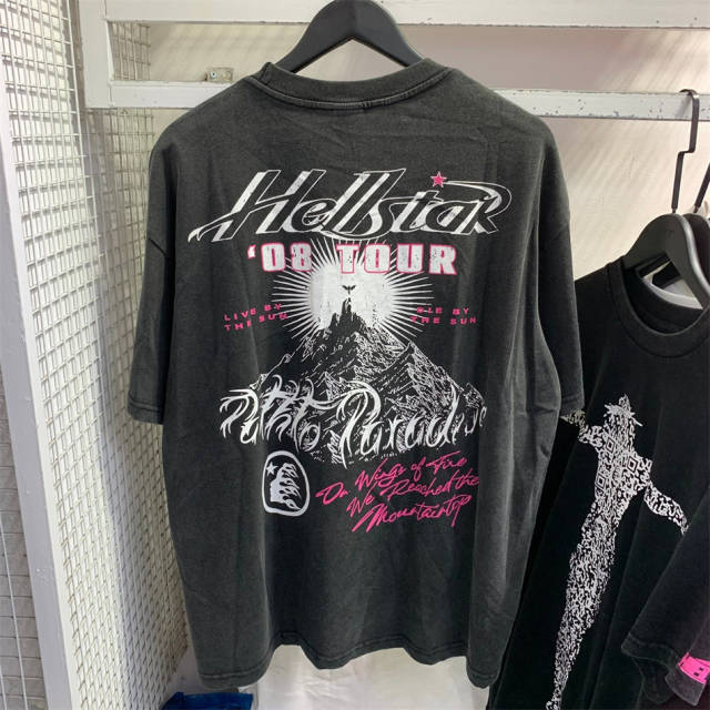 Hellstar Studios Path to Paradise Short Sleeve Tee Shirt Vintage Black