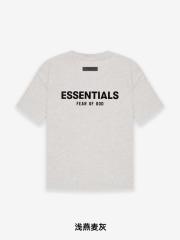 Fear of God FOG Black Flocking Print T-Shirt Tee (Gray Black)