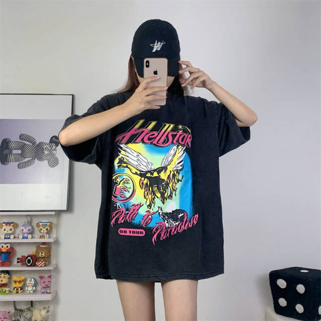 Hellstar Studios Path to Paradise Short Sleeve Tee Shirt Vintage Black
