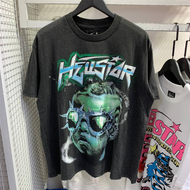 Hellstar Studios The Future Short Sleeve Tee Shirt Vintage Black