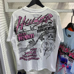 Hellstar Studios Online Short Sleeve Tee Shirt Vintage White