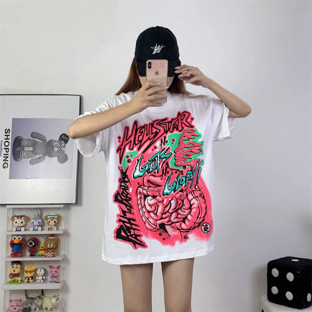 Hellstar Studios No Guts No Glory Short Sleeve Tee Shirt White