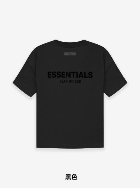 Fear of God FOG Black Flocking Print T-Shirt Tee (Gray Black)