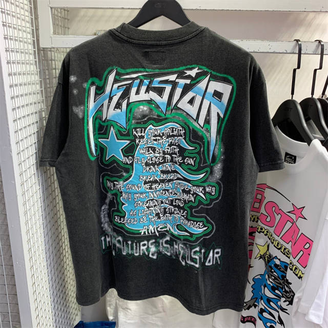 Hellstar Studios The Future Short Sleeve Tee Shirt Vintage Black