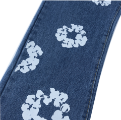 1:1 Best Quality Denim Tears Jeans Pants with Print Logo (Black/White/Blue)