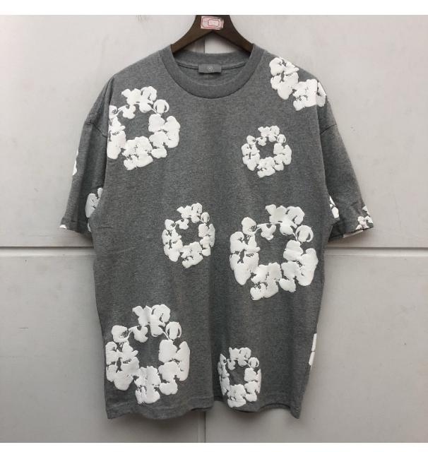 Denim Tears Logo T Shirt Black Gray Denim tears logo t shirt black gray