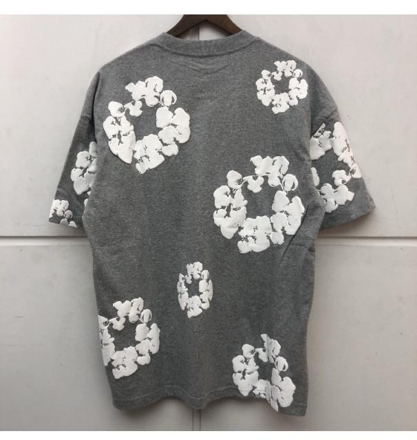 Denim Tears Logo T Shirt Black Gray Denim tears logo t shirt black gray