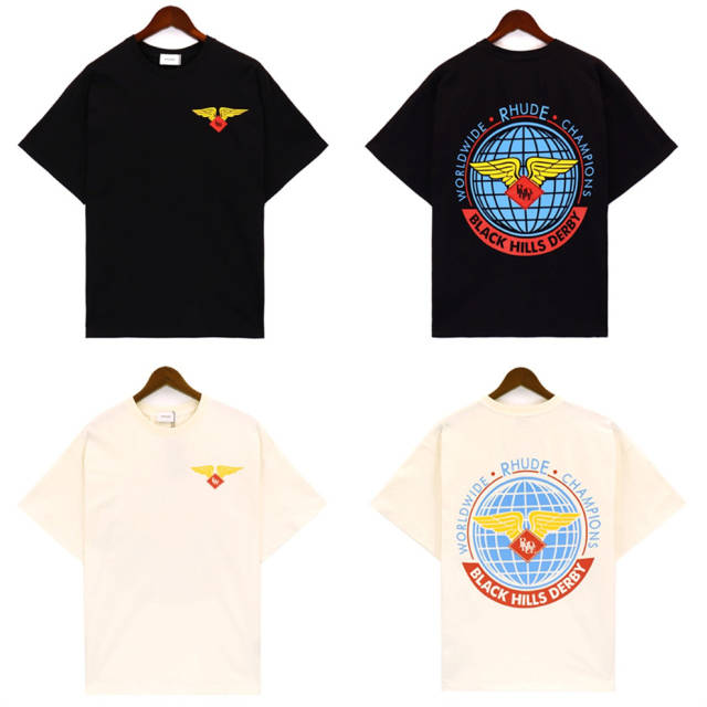 Rhude Wings T-Shirt Tee Black Beige