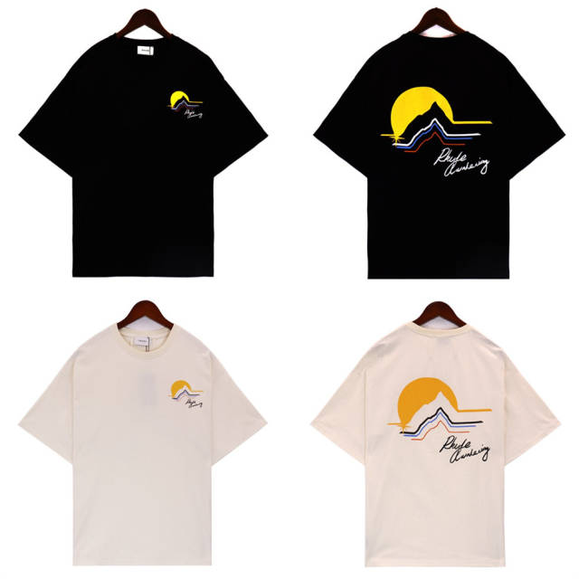 Rhude Sunset T-Shirt Tee Black Beige