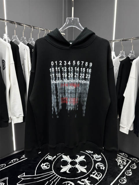 Maison Margiela MM6 Mumbers Hoodie Black White