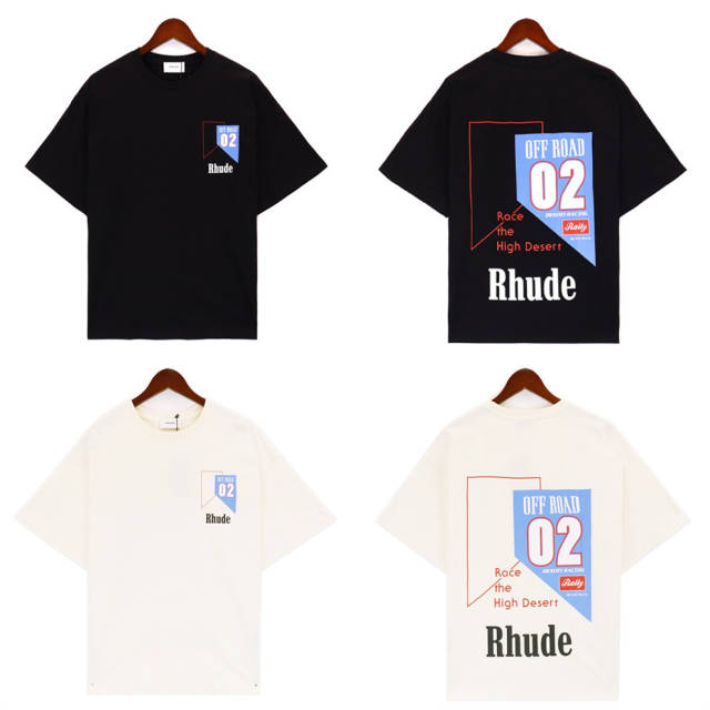 Rhude Race The High Desrt T-Shirt Tee Black White