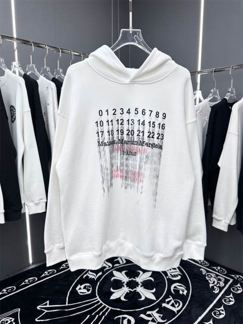 Maison Margiela MM6 Mumbers Hoodie Black White