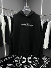 Maison Margiela MM6 Upside Down Logo Hoodie Black White
