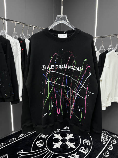 Maison Margiela MM6 Slash Ink Mumbers Sweatshirt Black White