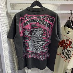 Hellstar Studios Baby Face Print Men Short Sleeve Vintage Tee T-hirt Black