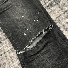 1:1 Quality PURPLE BRΑND Denim Jeans 23SS Pants Men P002 Black Cut