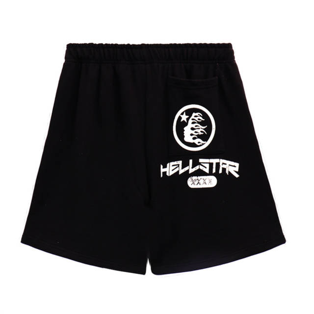 Hellstar Studios Flame Black Shorts