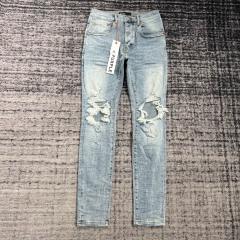 1:1 Quality PURPLE BRΑND Indigo Denim Jeans 23SS Pants Men P002 Slim Clean Fits