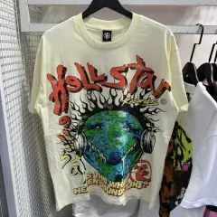 Hellstar Studios Globe T-Shirt Tee Beige