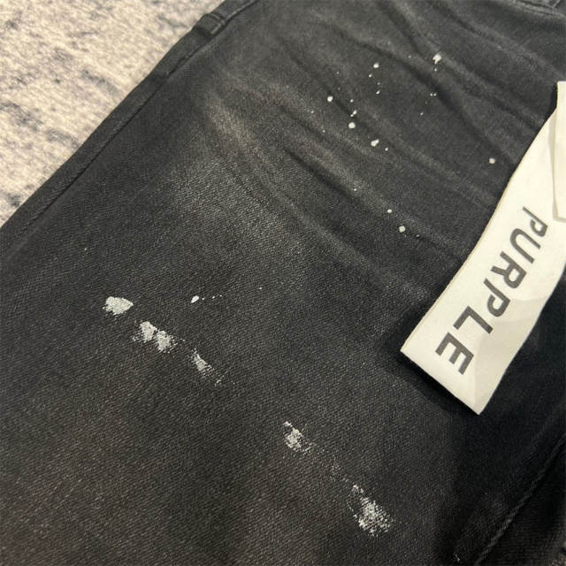 1:1 Quality PURPLE BRΑND Denim Jeans 23SS Pants Men P002 Black