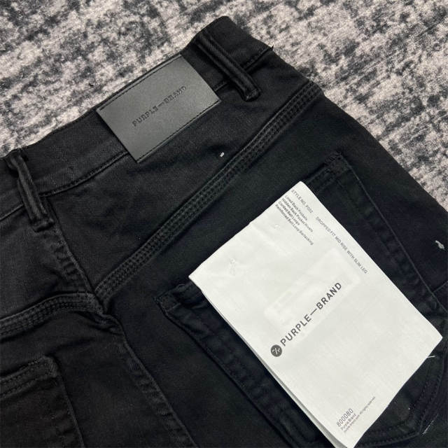 1:1 Quality PURPLE BRΑND Denim Jeans 23SS Pants Men P002 Black