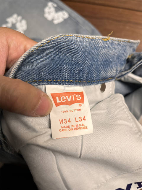 1:1 Best Quality Denim Tears Jeans Pants with Print Logo (Black/White/Blue)