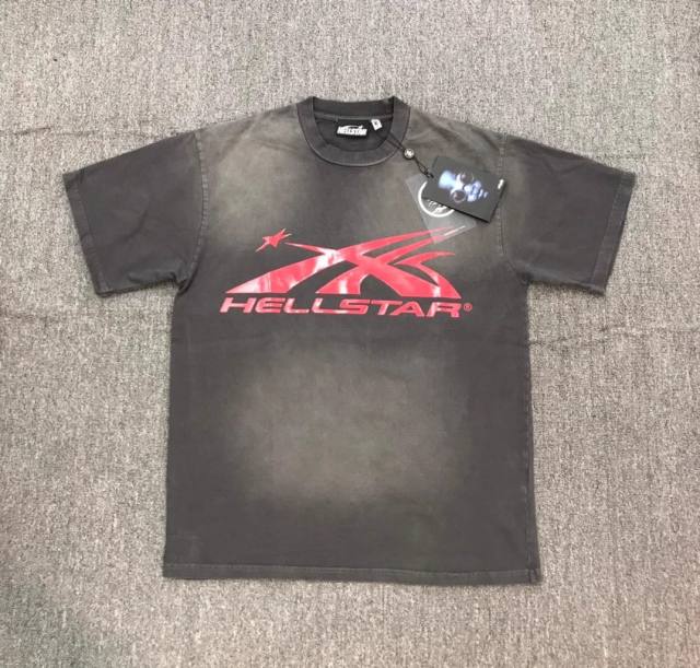 Hellstar Studios Red Logo T-Shirt Tee Brown