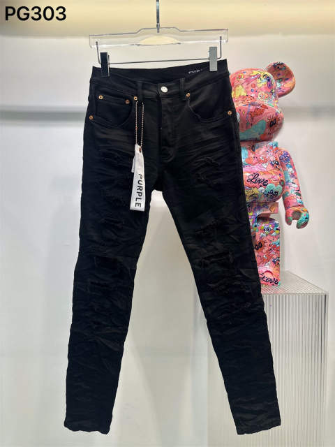 1:1 Quality PURPLE BRΑND Jeans 23SS Pants Men P002 Black