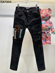 1:1 Quality Colorful Logo Jeans Denim Pants Black 23SS