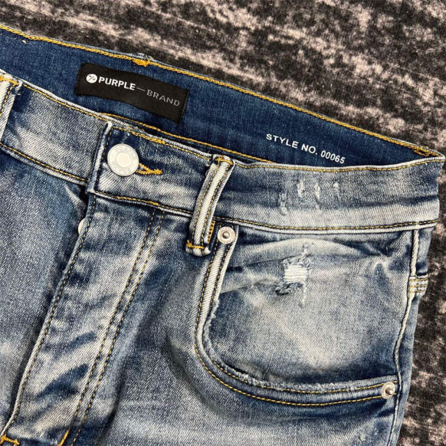 1:1 Quality PURPLE BRΑND Destroyed Jeans 23SS Pants Men P002 Slim Clean Fits