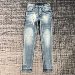 1:1 Quality PURPLE BRΑND Destroyed Jeans 23SS Pants Men P002 Slim Clean Fits
