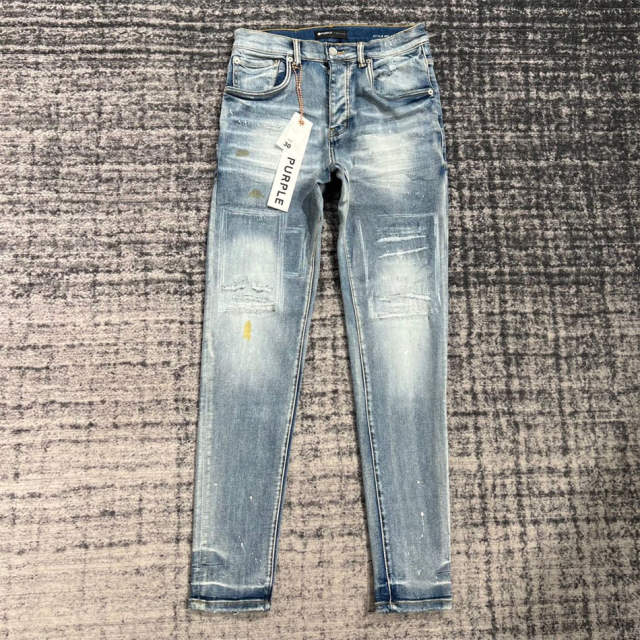 1:1 Quality PURPLE BRΑND Destroyed Jeans 23SS Pants Men P002 Slim Clean Fits