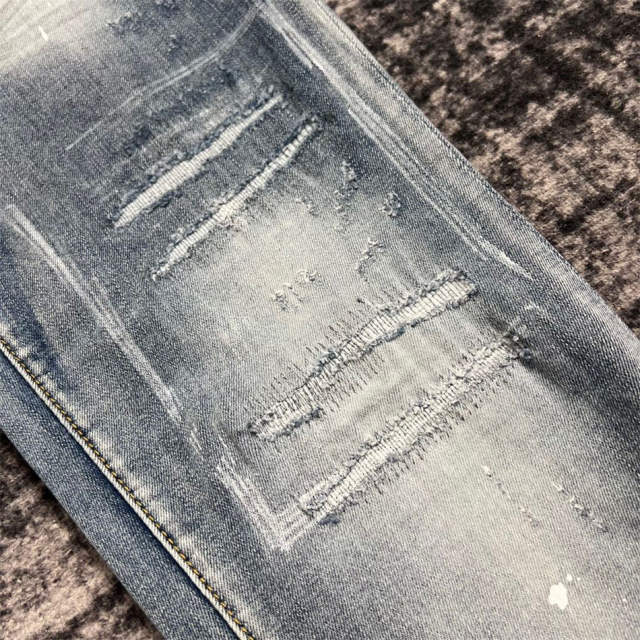 1:1 Quality PURPLE BRΑND Destroyed Jeans 23SS Pants Men P002 Slim Clean Fits