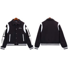 Bone Replica Wool Varsity Jacket Black Blue