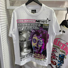 1:1 Quality Hellstar Studios Jesus Cross Tee T-Shirt White