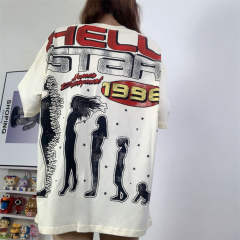 Hellstar Studios Globe T-Shirt Tee Beige