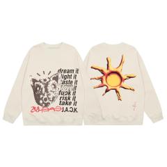 Travis Scott Cactus JACK DLTLFRT-Crewneck Sweatshirt Beige