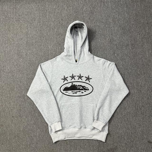 Corteiz Alcatraz 4th Anniversary Fleece Tracksuit Hoodie Pants Black Gray White Blue