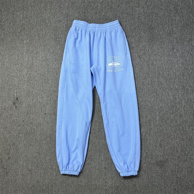 Corteiz Classic Alcatraz Base Fleece Tracksuit Hoodie Sweatpants Black White Gray Blue
