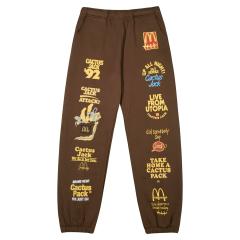Travis Scott Cactus Jack x McDonald's Brown Sweat Pants Brown