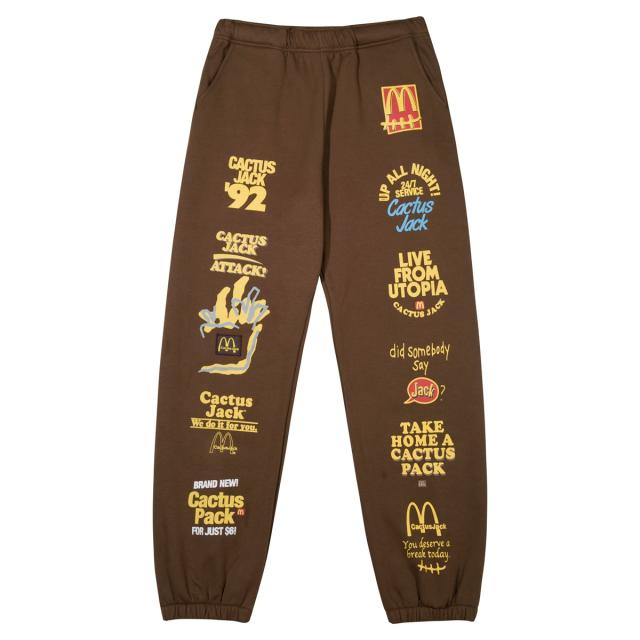 Travis Scott Cactus Jack x McDonald's Brown Sweat Pants Brown