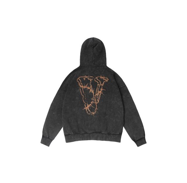 VLONE Thorns Logo Vintage Hoodie Black