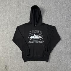 Corteiz Classic Alcatraz Base Fleece Tracksuit Hoodie Sweatpants Black White Gray Blue