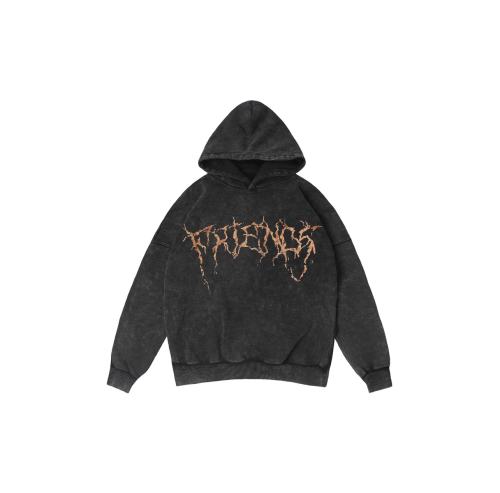 VLONE Thorns Logo Vintage Hoodie Black