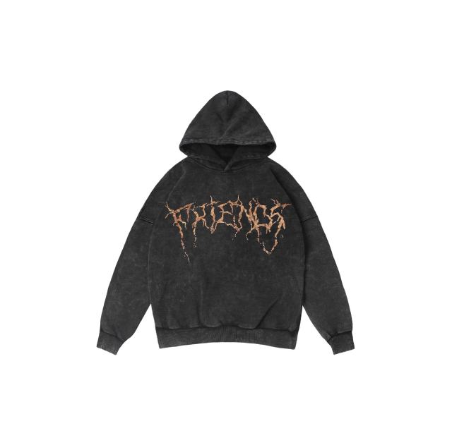 VLONE Thorns Logo Vintage Hoodie Black